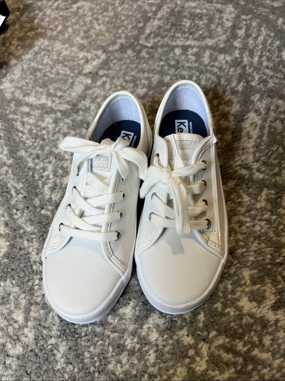 NWOT Keds White Kids Low-Top Lace/Velcro Sneakers